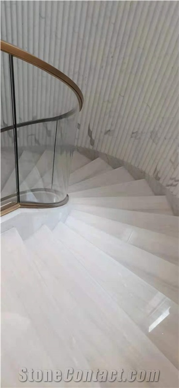 Greece Athens White Jade Onyx Polished Stair Treads